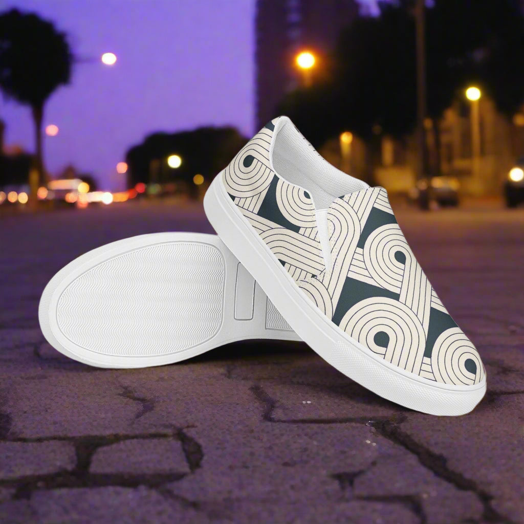 Asian Print Slip-on Canvas Shoes Dream Cloud with modern design for stylish comfort on the go