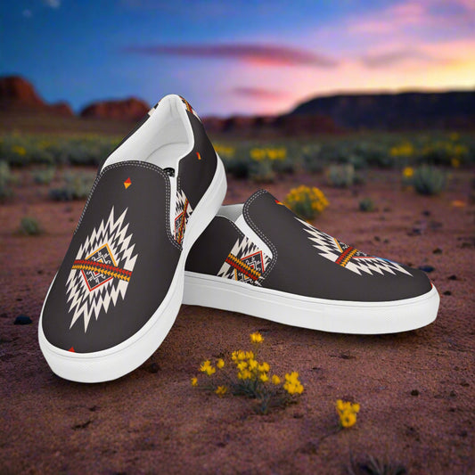 Azteca Southwest Print Slip-on Canvas Shoes with Tribal Pattern and Comfortable Fit for Casual Outings