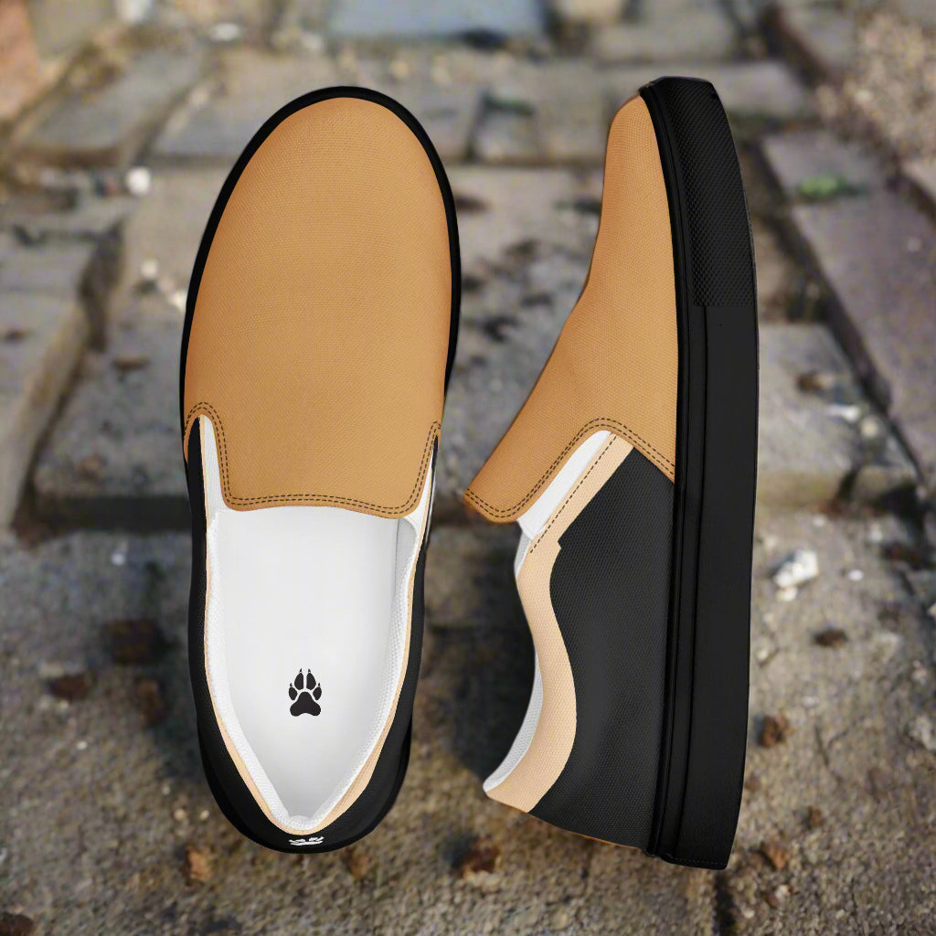 Beige Two Tone Slip On Shoes from WildSage Market with a stylish and comfortable design