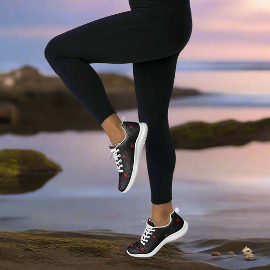 WildSage Market Crimson Diamond Athletic Shoes with stylish design for women's active lifestyle