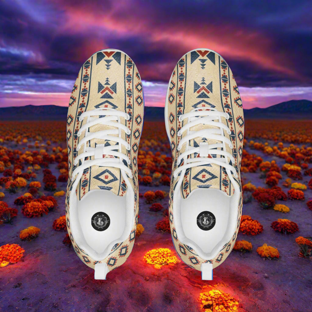 Desert Sol Southwest Print Athletic Shoes featuring a unique southwestern pattern for outdoor activities