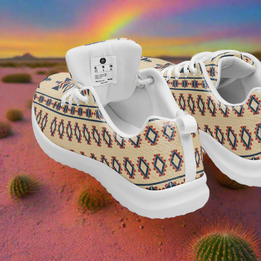 WildSage Market Desert Sol Southwest Print Athletic Shoes with Unique Pattern and Comfortable Fit