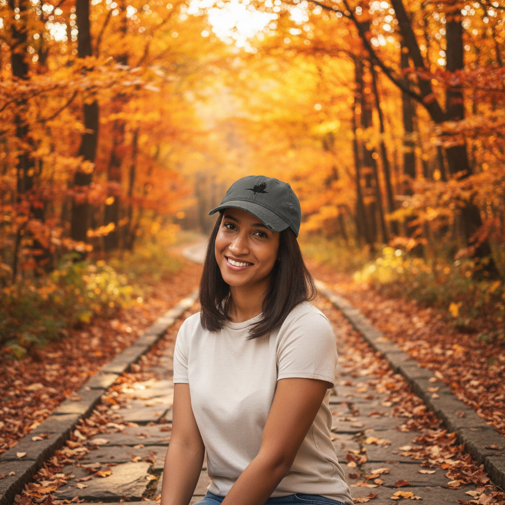 Eden Garden | Distressed Hat | Black Raven