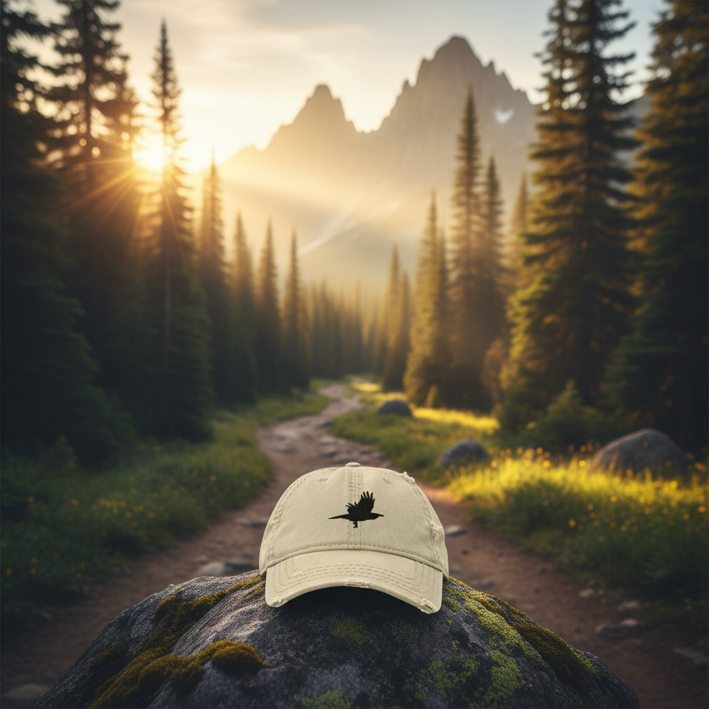 Eden Garden | Distressed Hat | Black Raven