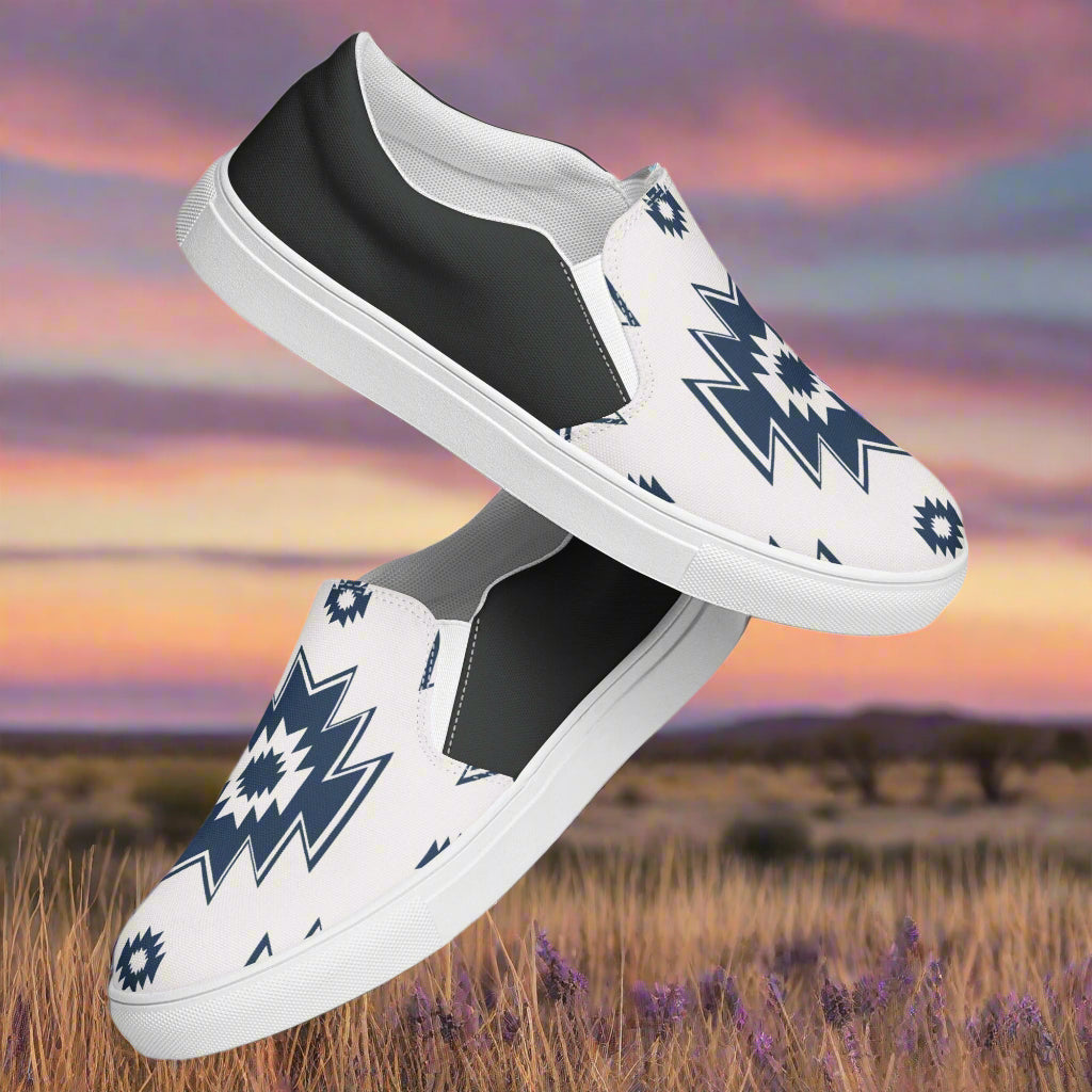 Genao Halftone Southwest Print Slip-on Canvas Shoes with Stylish Design and Comfortable Fit