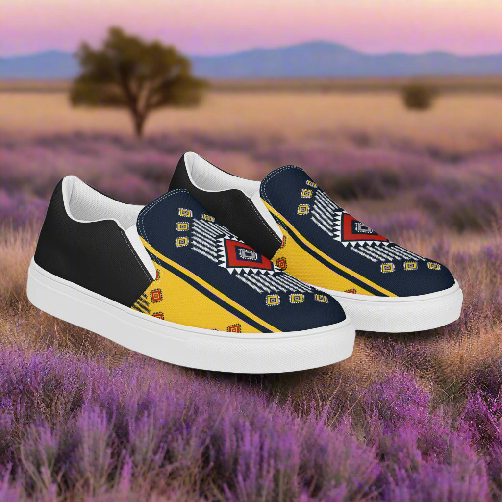 WildSage Market Slip-on Canvas Shoes Kaibito Halftone in vibrant colors for stylish everyday wear