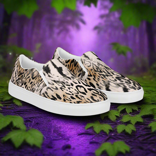 WildSage Market Leopard Print Slip-on Canvas Shoes for stylish casual wear