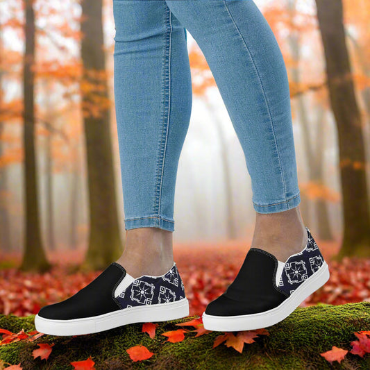 Moroccan Sun Two Tone Slip-on Canvas Shoes for comfortable and stylish everyday wear