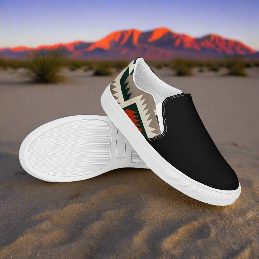 Slip-on Canvas Shoes Big Mesa Two Tone featuring a stylish design with geometric patterns