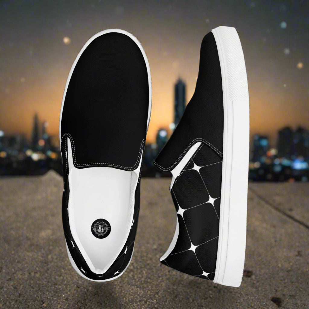 Slip-on Canvas Shoes Black Diamond Two Tone featuring a sleek design and comfortable fit for everyday wear