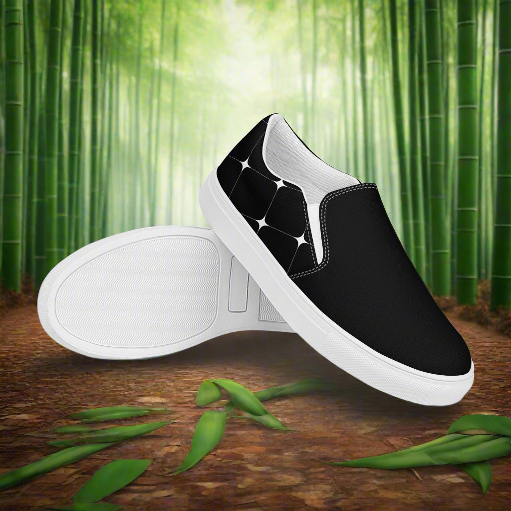 Slip-on Canvas Shoes Black Diamond Two Tone with a stylish design and comfortable fit