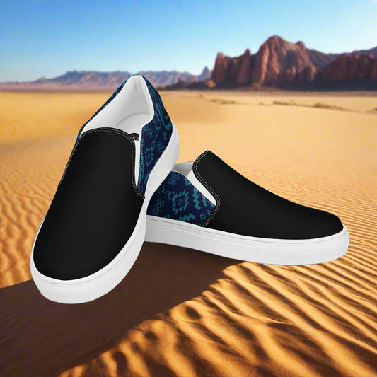 Slip-on Canvas Shoes BlueRock Two Tone featuring a stylish design with black and patterned upper.