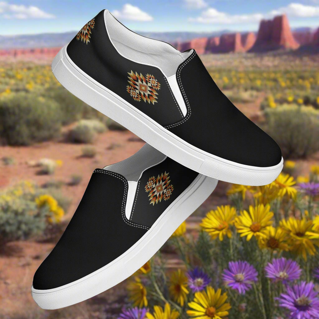 WildSage Market Slip-on Canvas Shoes Night Sky Two Tone with Unique Pattern and Comfortable Fit