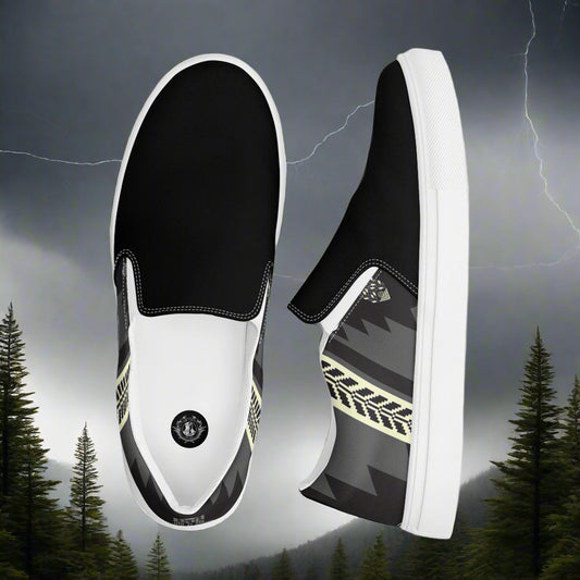 WildSage Market Slip-on Canvas Shoes Oljato Two Tone with Unique Pattern and Comfortable Fit