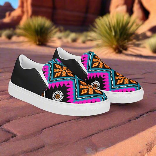 Colorful Slip-on Canvas Shoes Sonyeta Halftone with Vibrant Patterns for Casual Wear