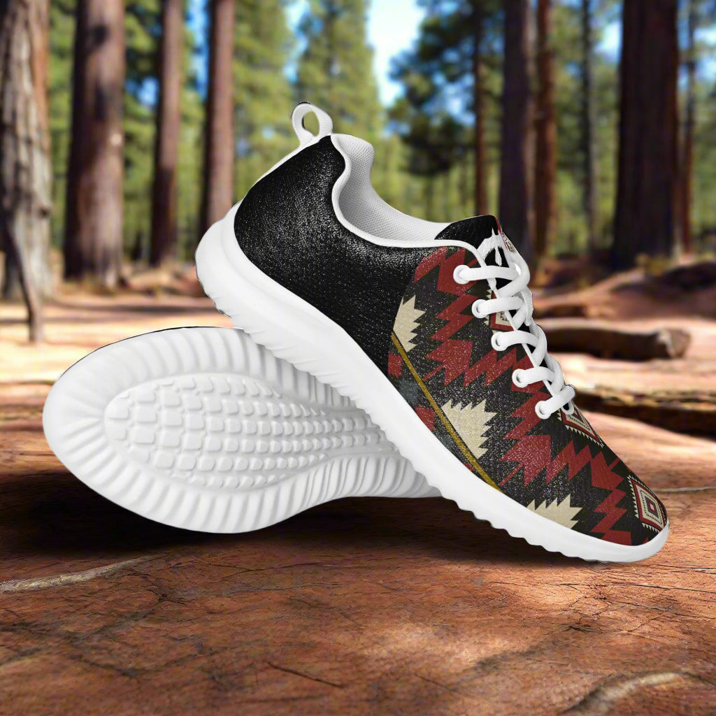 Southwest Print Women’s Athletic Shoes Geometric Pattern, Halftone