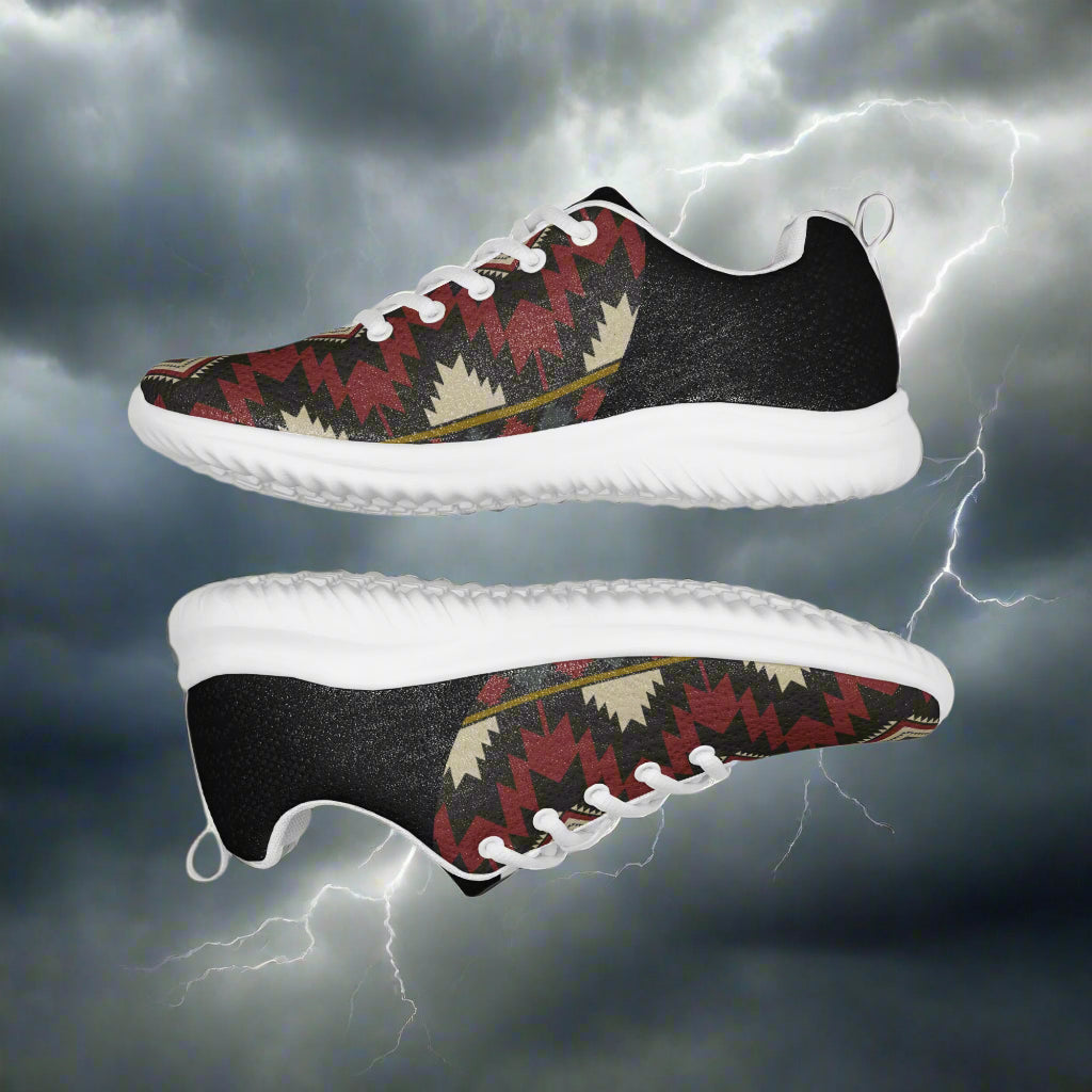 Southwest Print Women’s Athletic Shoes Geometric Pattern, Halftone