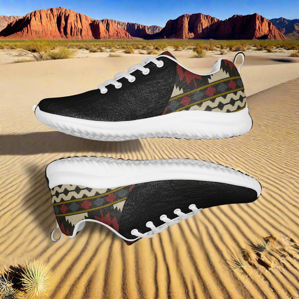 Southwest Print Women’s Custom Athletic Shoes Two-Tone