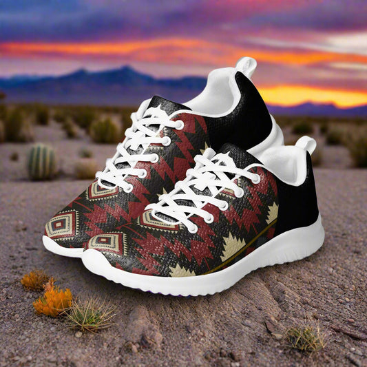 Southwest Print Women’s Athletic Shoes Geometric Pattern, Halftone