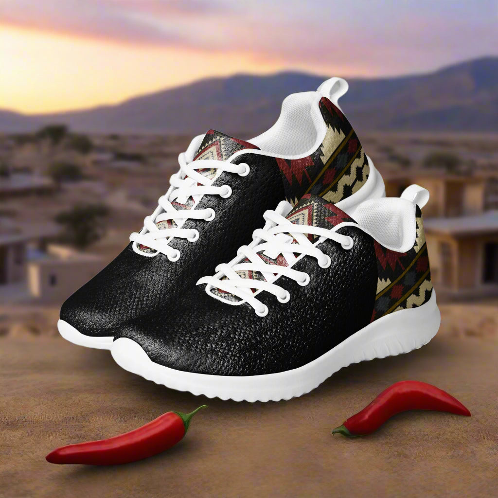 Southwest Print Women’s Custom Athletic Shoes Two-Tone