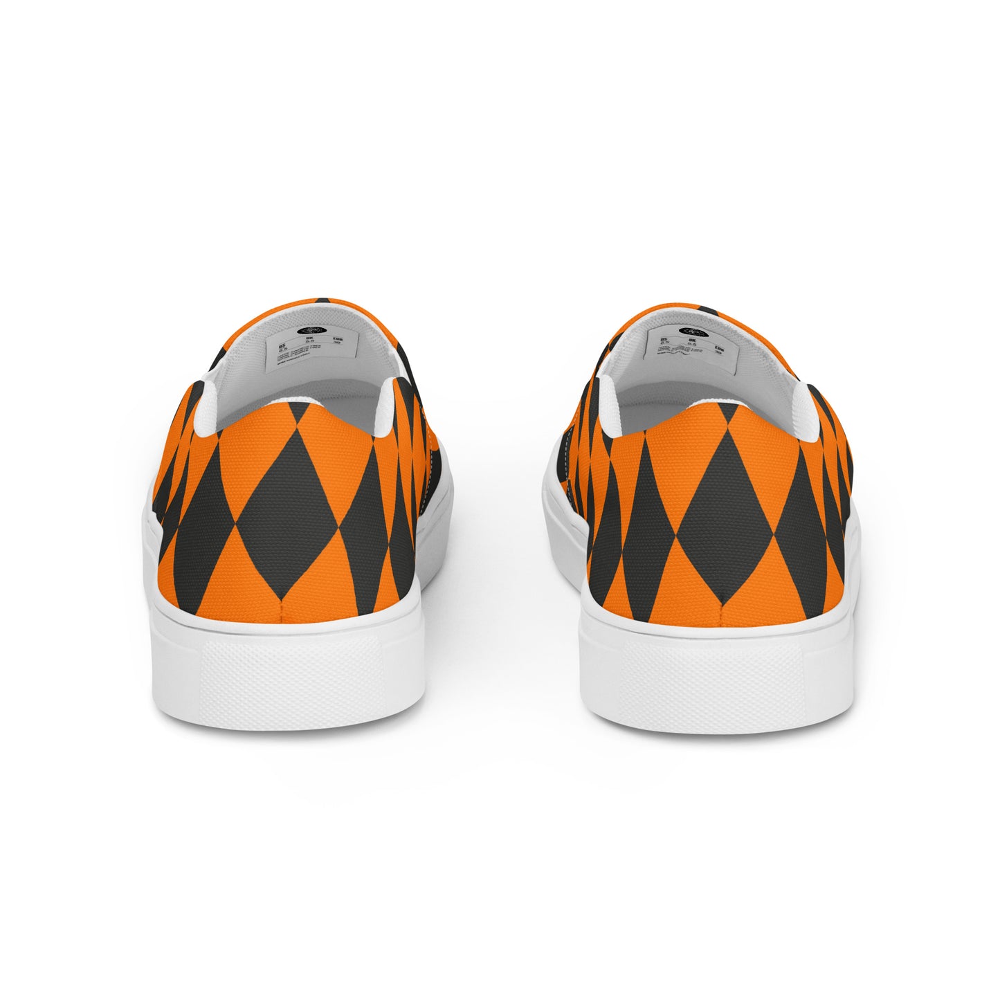 GeoMetro | Women’s Slip-On Canvas Shoes | Harlequin Orange