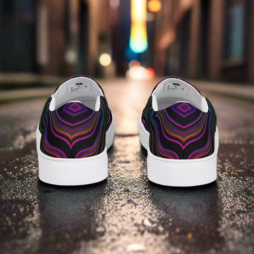 Women’s Slip-On Canvas Shoes Ecstasy Print Multi-Color