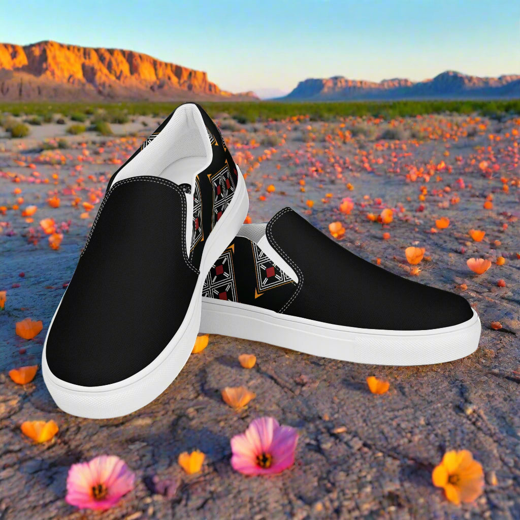 Women’s Southwest Patterned Slip-on Canvas Shoes Two-Tone