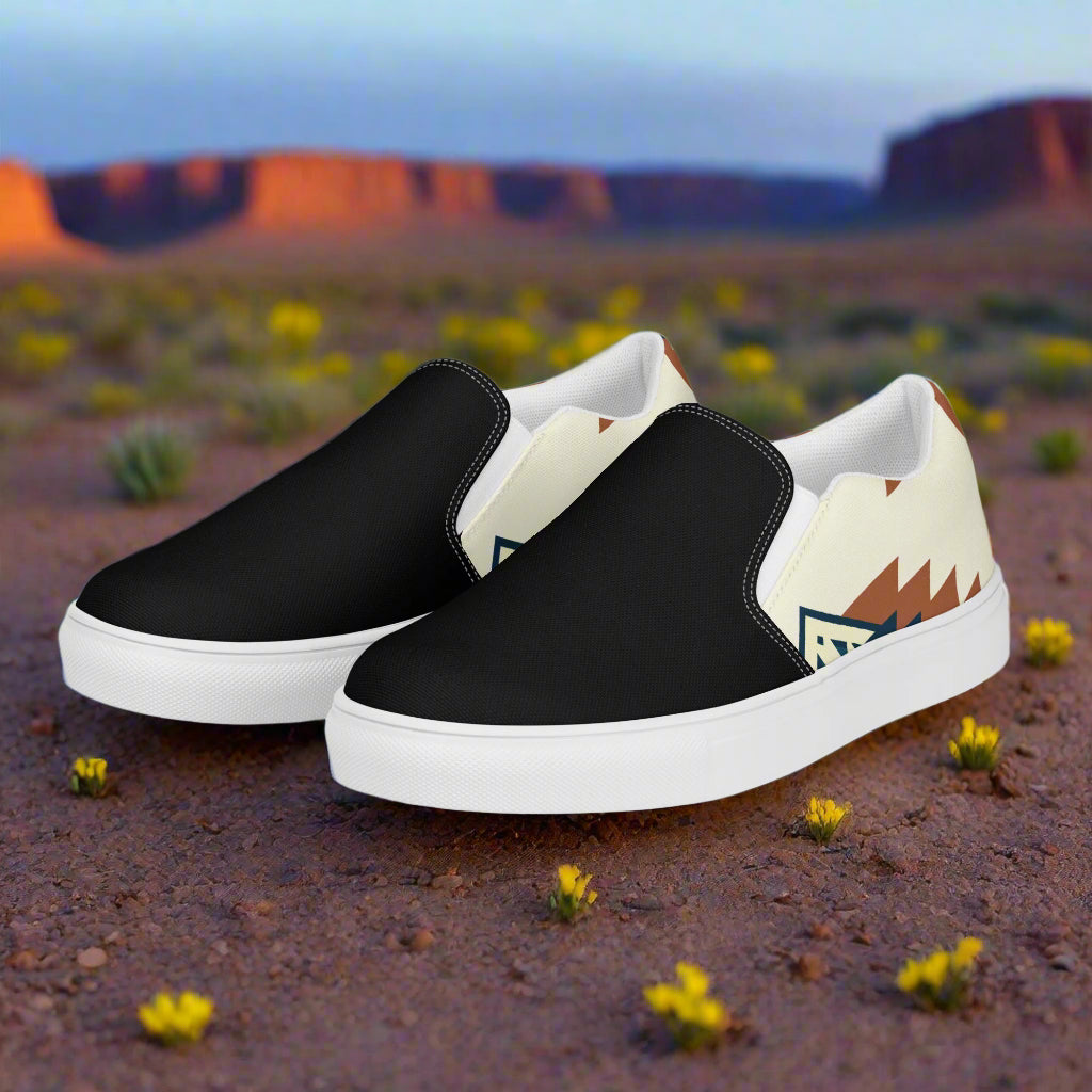 Southwest Patterned Women’s Athletic Shoes Native American Geometric Design Two-tone