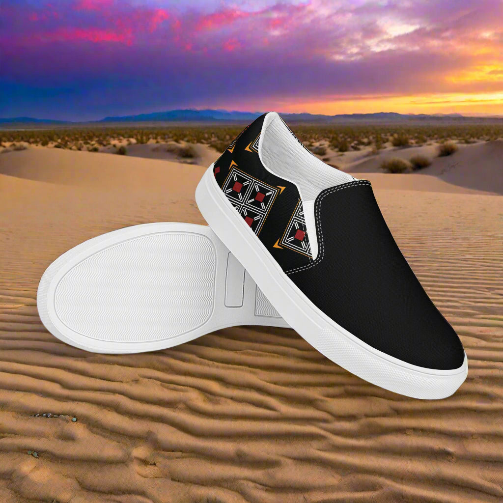 Women’s Southwest Patterned Slip-on Canvas Shoes Two-Tone