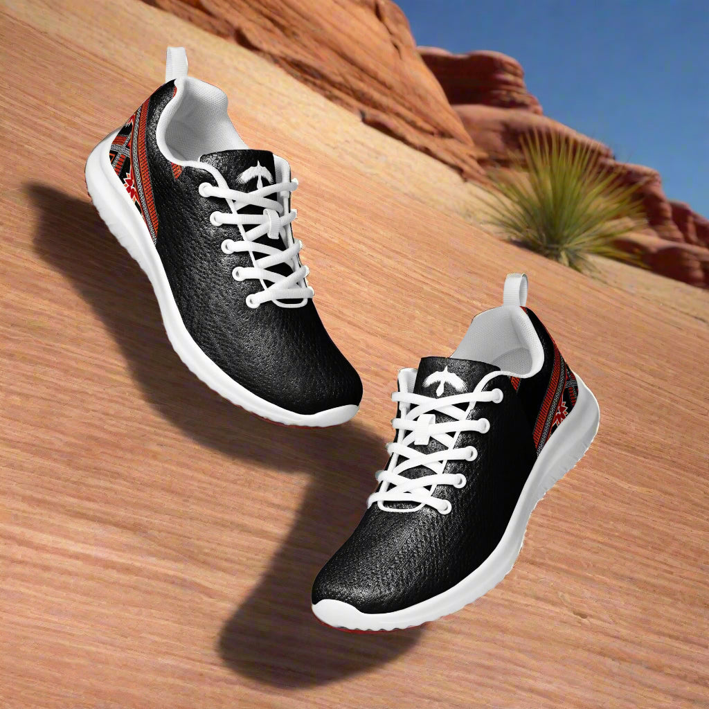Barbarosa Two Tone Athletic Shoes in Black and Red, perfect for an active lifestyle and outdoor activities