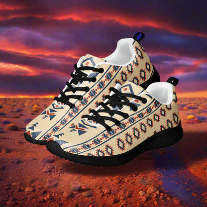 WildSage Market Desert Sol Southwest Print Athletic Shoes with a unique tribal design for active women