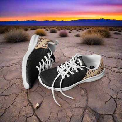 WildSage Market Desert Sol Two Tone Athletic Shoes in black and tan for stylish outdoor activities