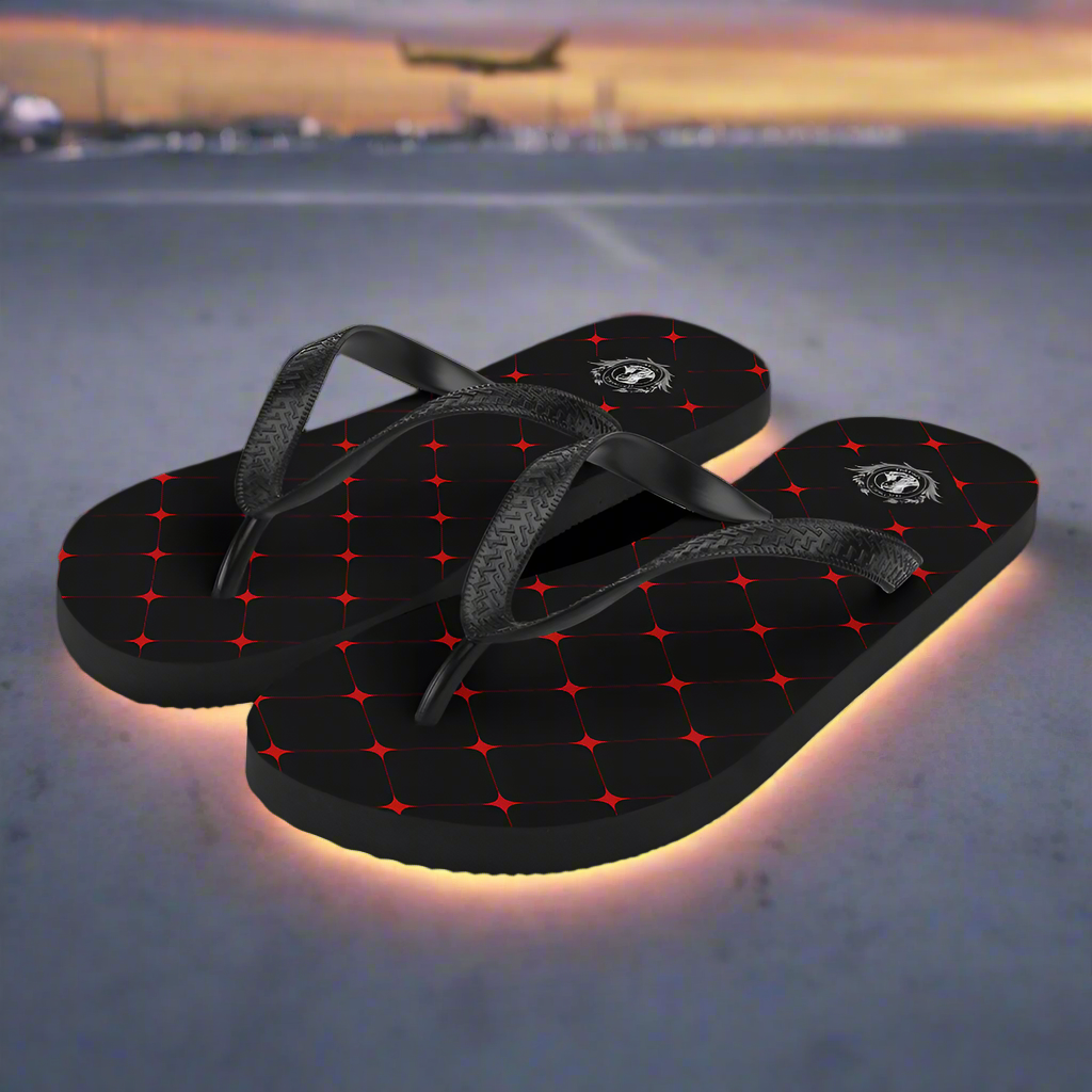 WildSage Market designer summer footwear flip flops with a black pattern and comfortable straps