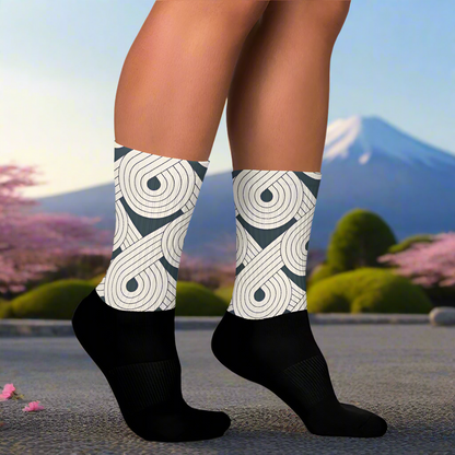 WildSage Market Dream Cloud designer socks featuring a stylish geometric pattern and comfortable fit