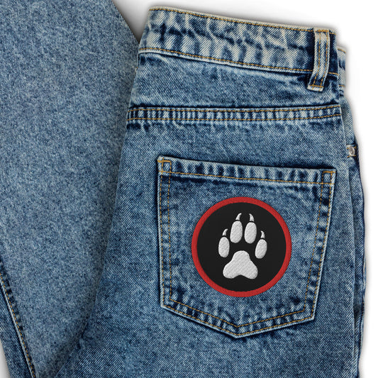 Southwest | Embroidered Patch | Wolf Paw White