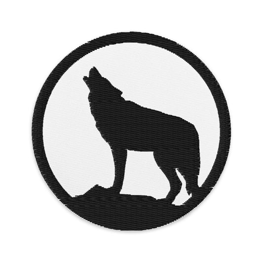 Southwest | Embroidered Patch | Howling Black Wolf