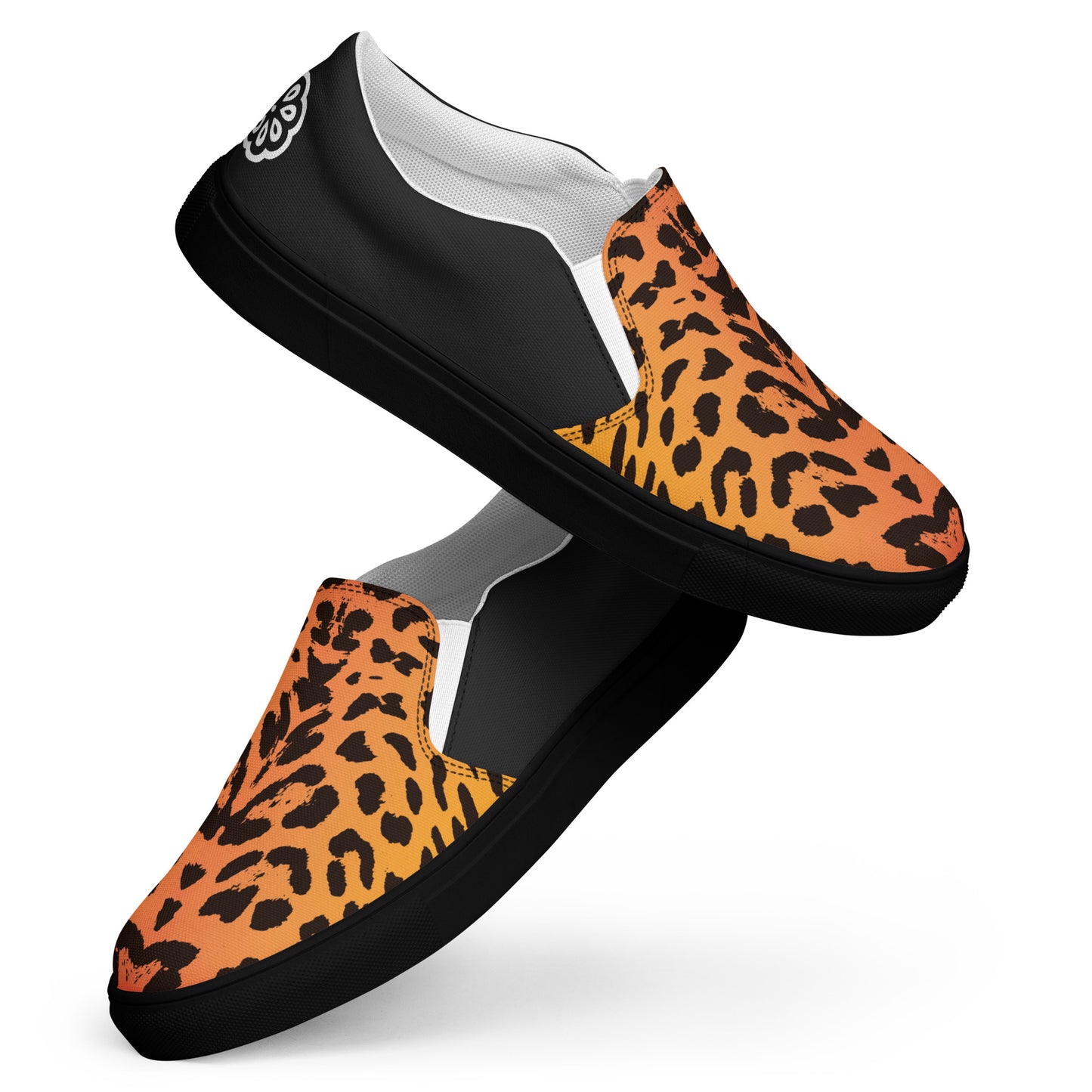 Eden Garden | Men’s Slip-on Canvas Shoes | Cheetah Halftone - WildSage Market