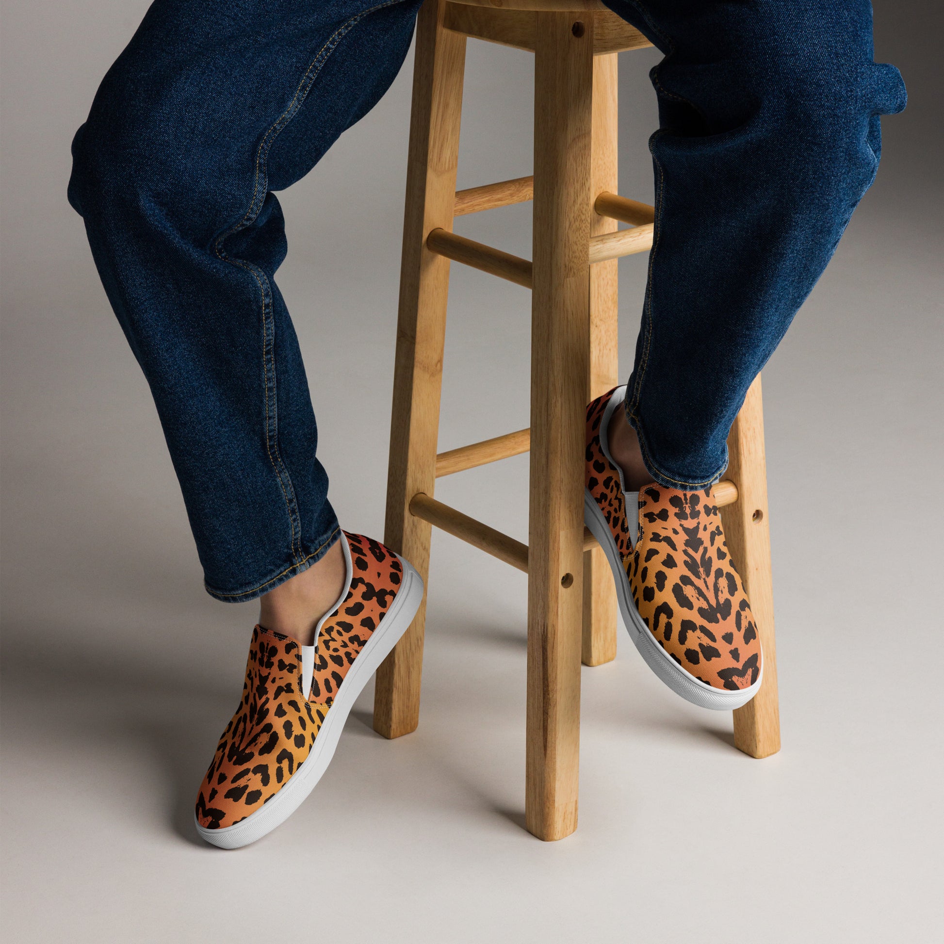 Eden Garden | Men’s Slip-on Canvas Shoes | Cheetah - WildSage Market