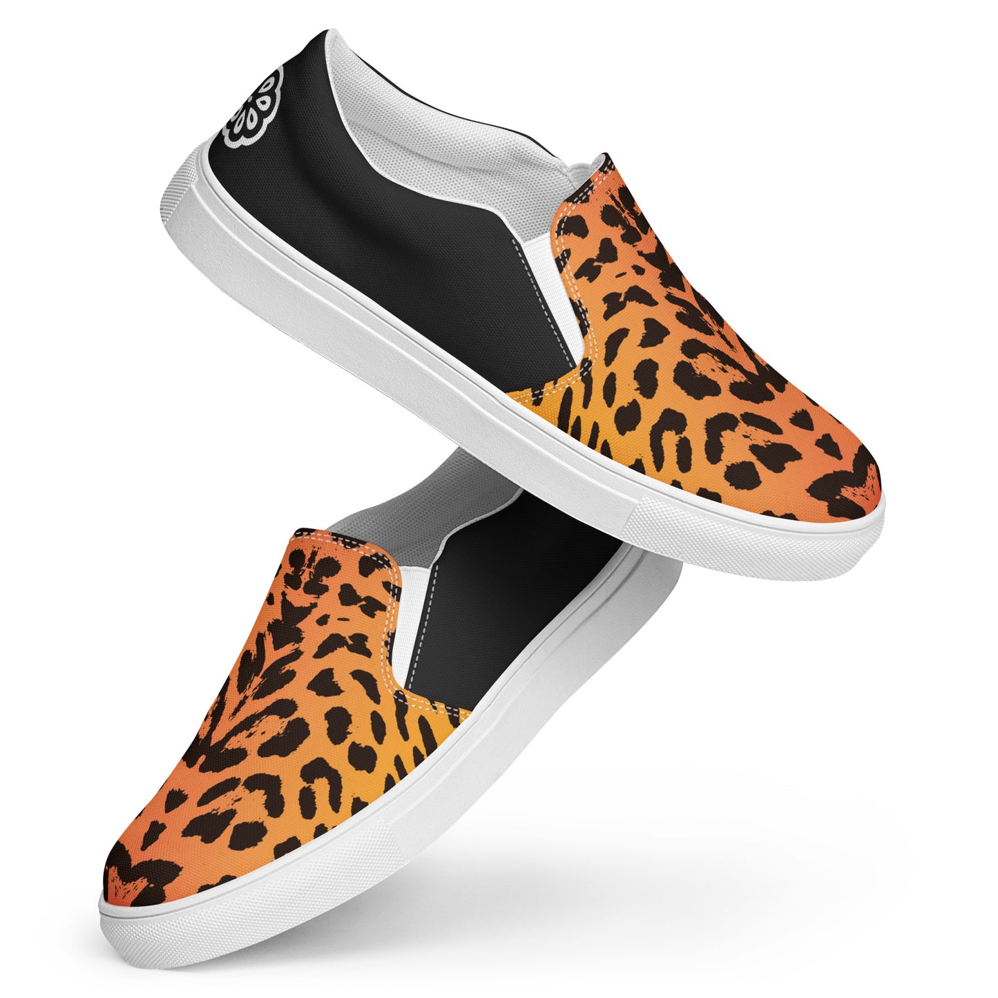 Eden Garden | Men’s Slip-on Canvas Shoes | Cheetah Halftone - WildSage Market