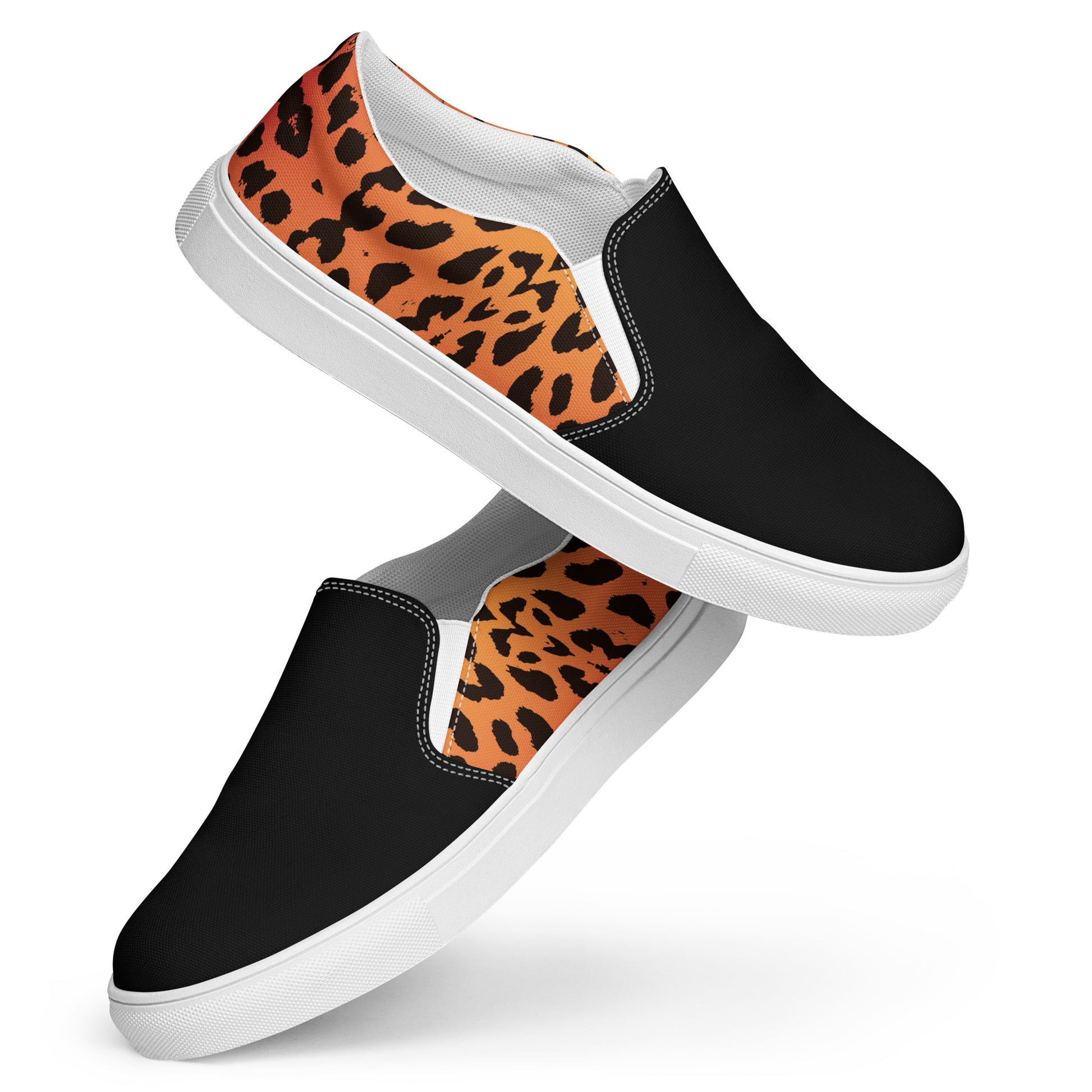 Eden Garden | Men’s Slip-on Canvas Shoes | Cheetah 2Tone - WildSage Market