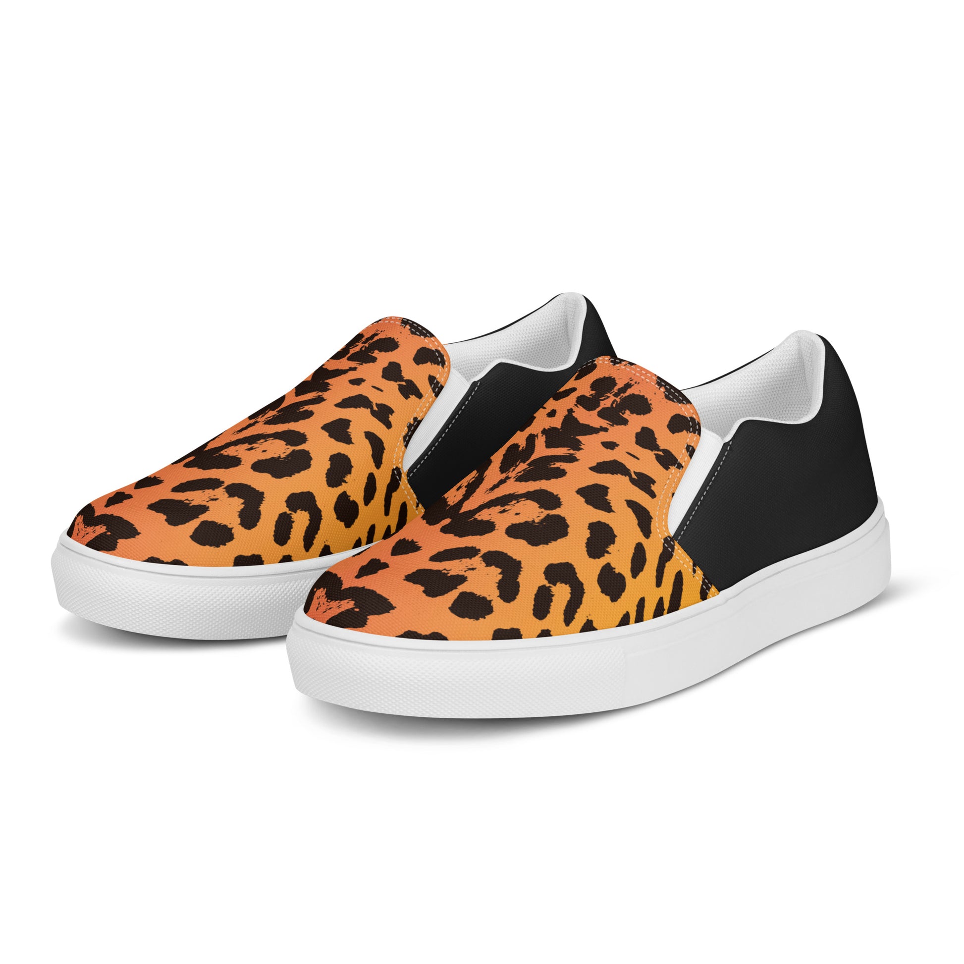 Eden Garden | Men’s Slip-on Canvas Shoes | Cheetah Halftone - WildSage Market