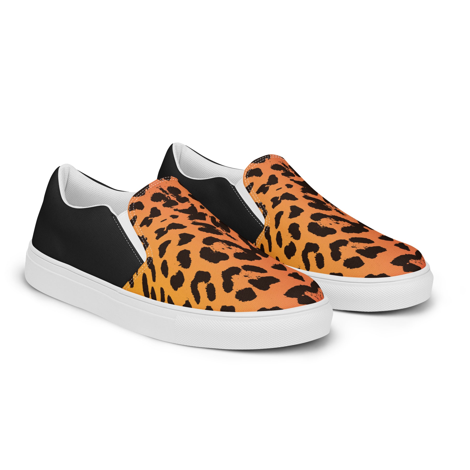 Eden Garden | Men’s Slip-on Canvas Shoes | Cheetah Halftone - WildSage Market