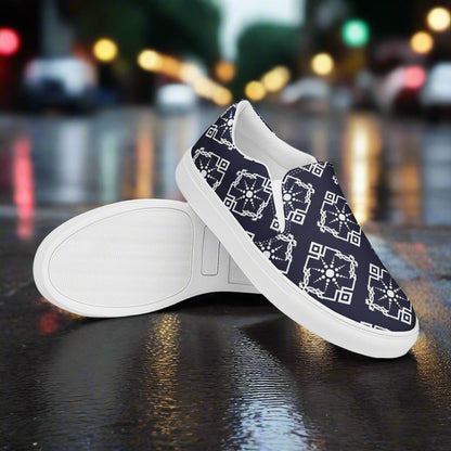 WildSage Market Moroccan Sun Slip-on Canvas Shoes with Stylish Design for Everyday Comfort