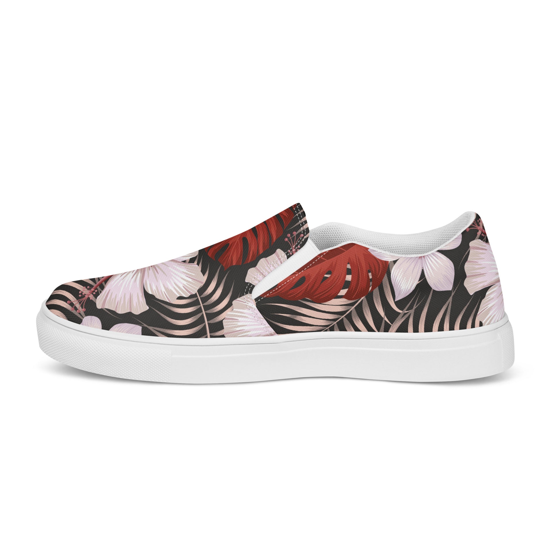 Slip-on Canvas Floral Print Shoes featuring a vibrant floral design and comfortable fit for casual outings