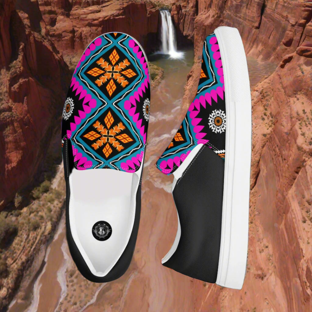 Colorful Slip-on Canvas Shoes Sonyeta Halftone with vibrant patterns for casual wear