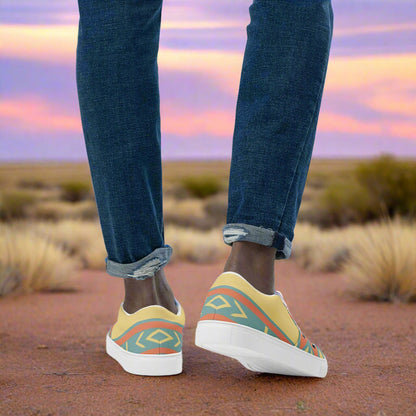WildSage Market slip on shoes featuring Southwest style mens shoes design with vibrant colors