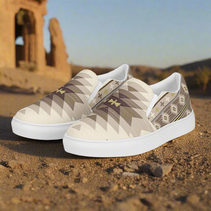 WildSage Market Southwest mens slip-on shoes with unique geometric pattern for comfortable wear