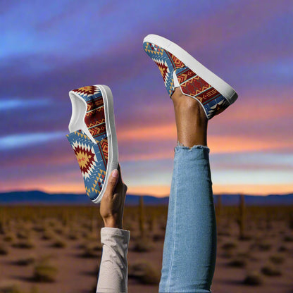 Stylish Slip-on Canvas Shoes Veyo Southwest Print with Vibrant Patterns for Comfortable Wear