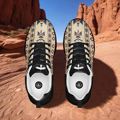 Women’s Southwest Print, Custom Athletic Shoes, Native American Two Tone Pattern