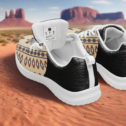 Women’s Southwest Print, Custom Athletic Shoes, Native American Two Tone Pattern